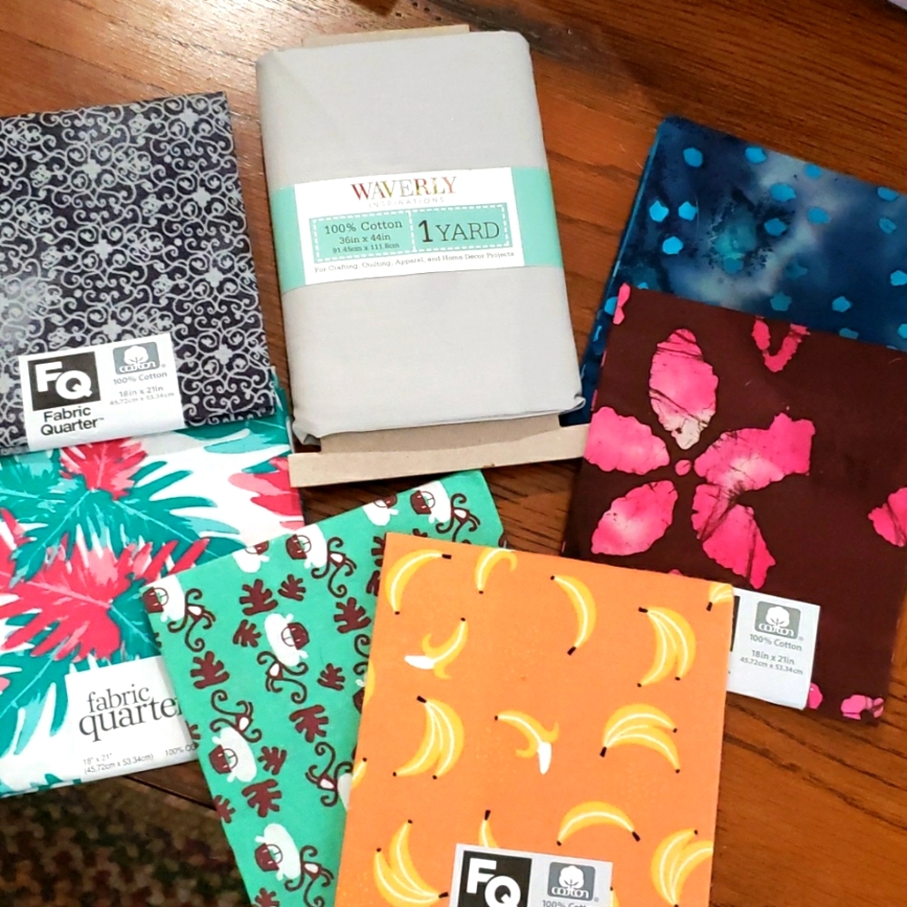 Fat quarters and 1 gray yard cotton